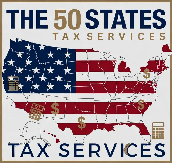 The 50 States Tax Services Logo